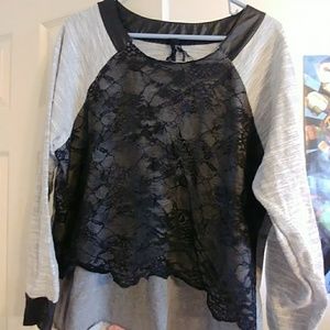 Seven Jeans 7 Jeans sweatshirt XL lace leather